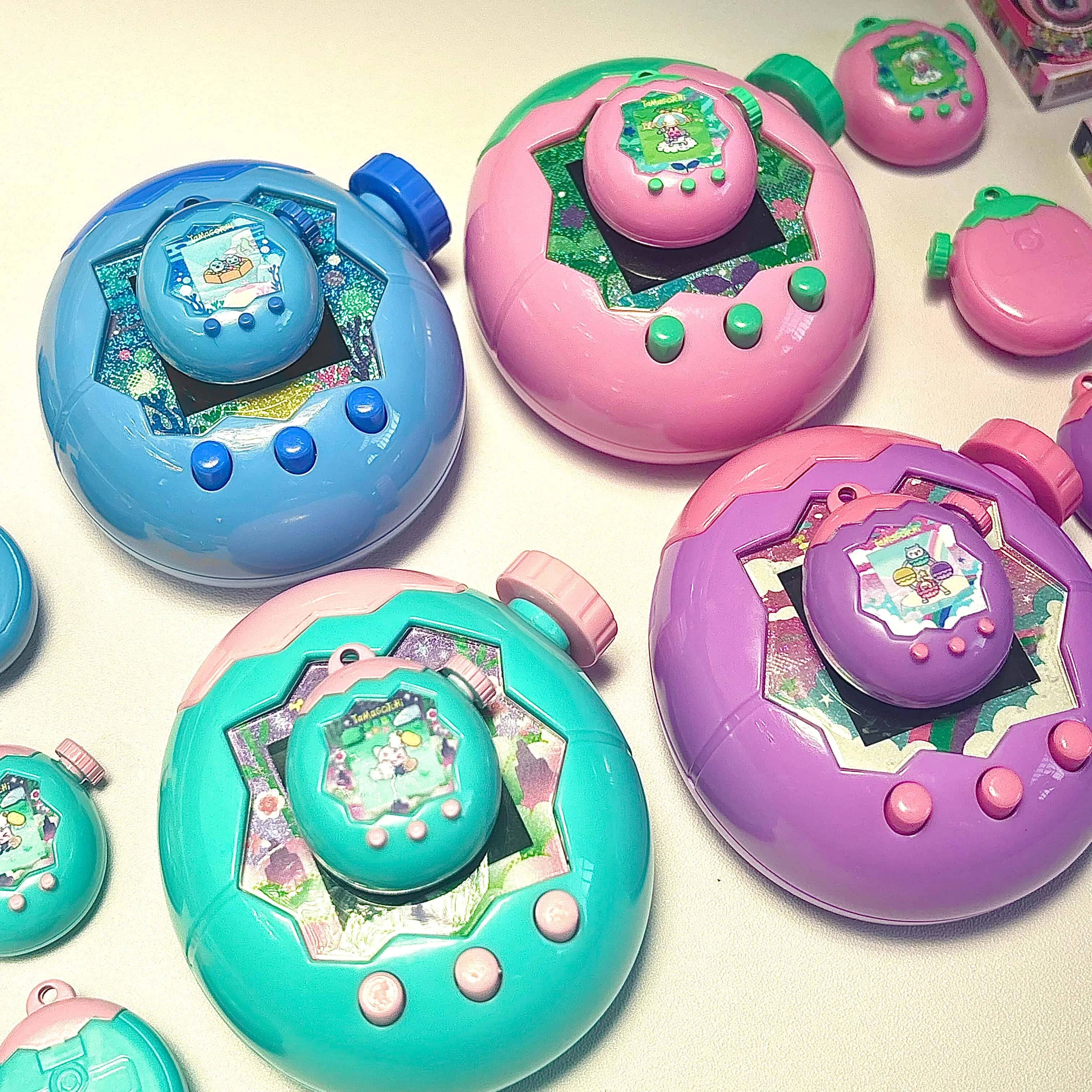 Фото Милый мини-брелок-симулятор Tamagotchi Paradise Series: электронная игрушка-питомец, аксессуар, модель, игрушка-брелок №1