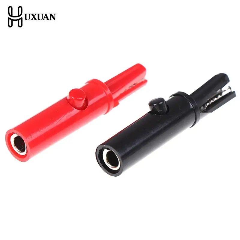 

2Pcs Push Button Type Full Protective Alligator Clip For Professional Multimeter