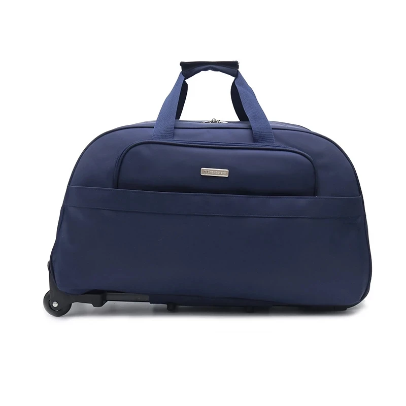 

Large Capacity Men Trolley Duffle Bag Water-Repellent Foldable Rolling Suitcase Hand Luggage With Wheels Carry-On Bags 35L