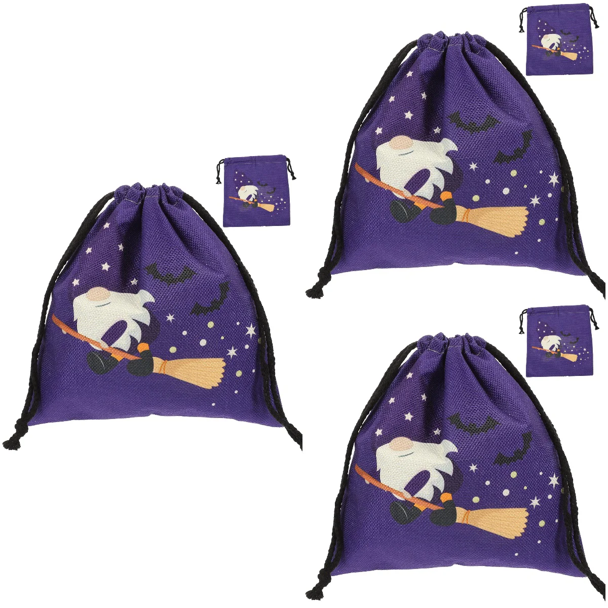 

3pcs Drawstring Bag Goodies Packing Bag Party Treats Bag Supplies