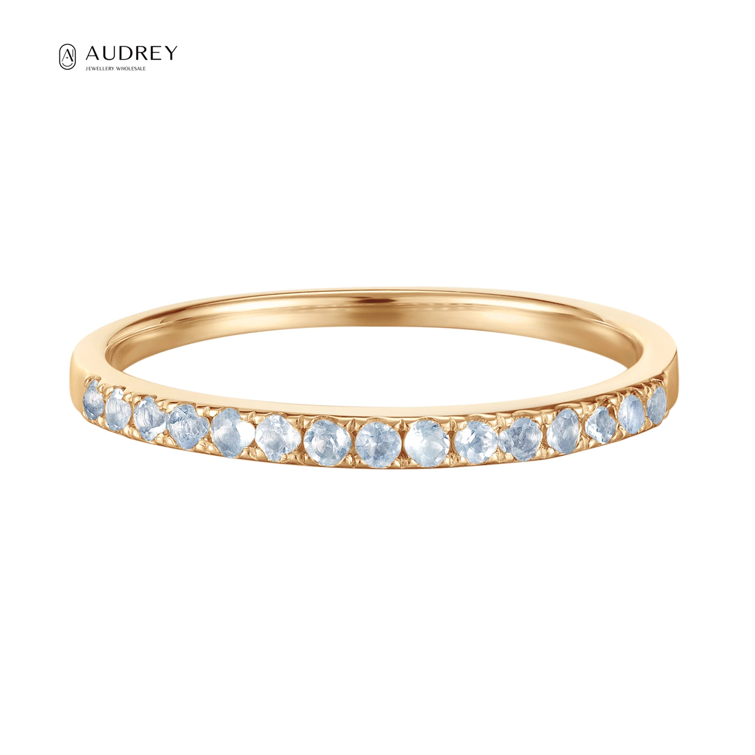 

Audrey Fashion Luxury Jewelry Beautifully Designed Birthstone Rings Gold Gemstone Jewelry 14K Solid Gold Ring For Women