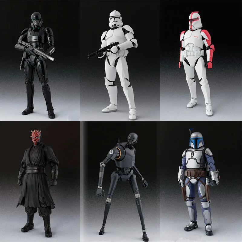 

SHF Star Wars Series Darth Vader Maul Moore White Soldier Black Soldier K-2SO Bounty Hunter Action Figure Movable Model Toy Gift