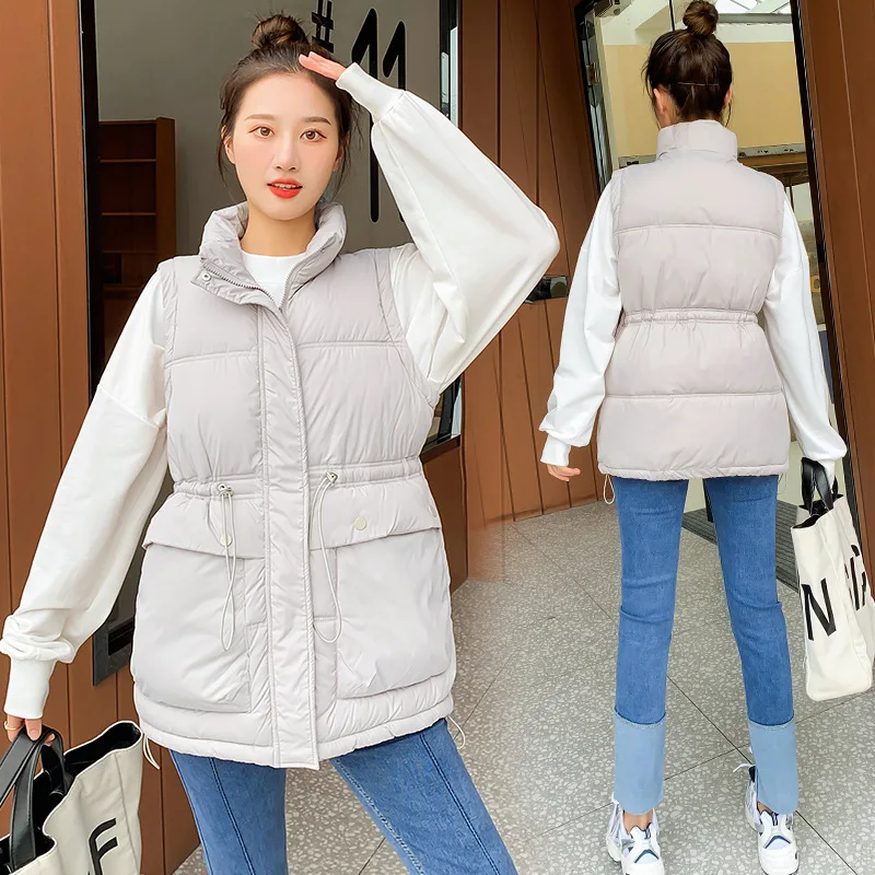 

Winter Vest for Women 2022 Sleeveless Jacket Fall Winter Korean Fashion Parka Elegant Ladies Chic Outwear Waistcoat