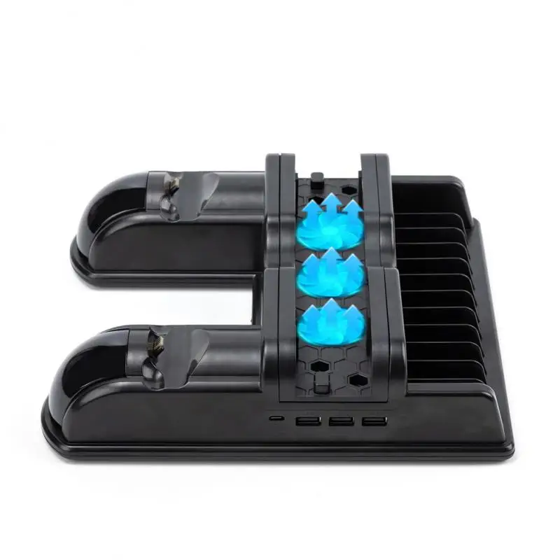 

For Playstation 4 PS4 Slim Pro Dual Controller Charger Console Vertical Cooling Stand Charging Station LED Fan Ps4 Accessories
