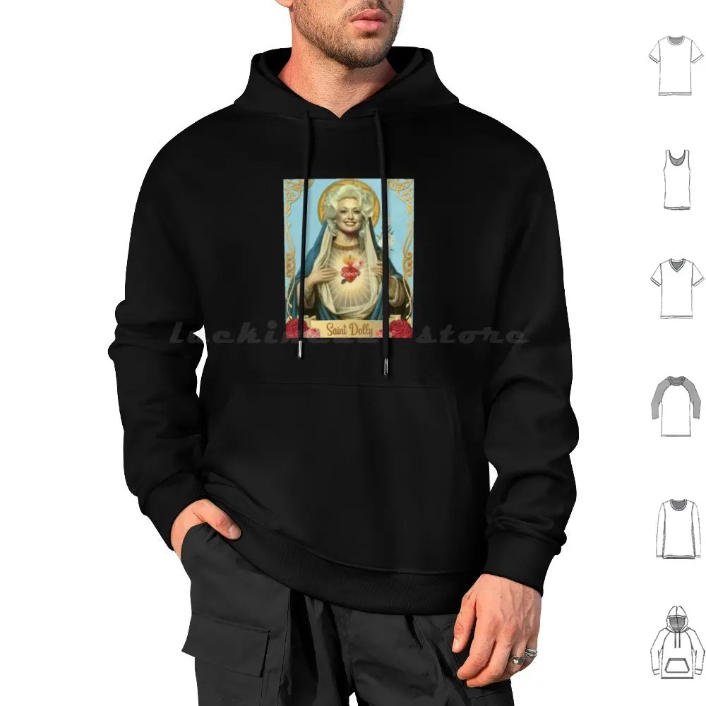 

Beautiful Saint Dolly Grils Hoodie cotton Long Sleeve Singer Parton Music Retro Vintage