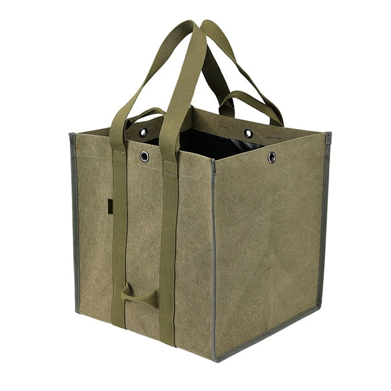 

Outdoor Wood Canvas Firewood Storage Bag Appliance Storage Bag Double Handle Can Be Carried On The Shoulder Or Carried