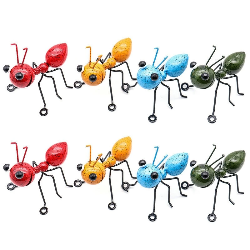 

8PC Colorful Metal Ant Wall Decor, Room Or Outdoor Garden Yard Art Wall Sculptures For Outdoor Backyard Porch Patio Lawn