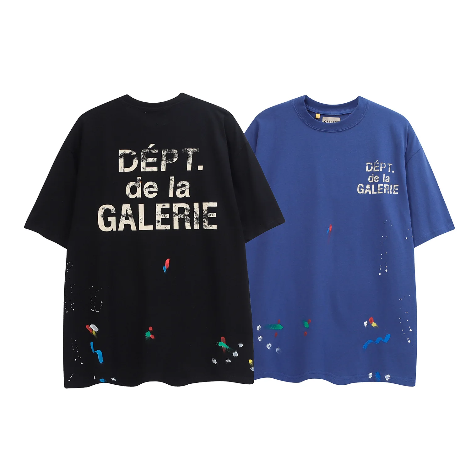 

Gallery Dept Tide Print Letter Speckled Ink Graffiti T-shirt Fashion Original T Shirt Tops Men and Women Summer Short Sleeve