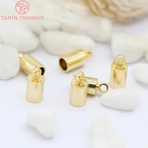 (3237)20 шт. 4 мм позолоченные латунные наконечники с 24-каратным золотом, высококачественные аксессуары для ювелирных изделий сделай сам