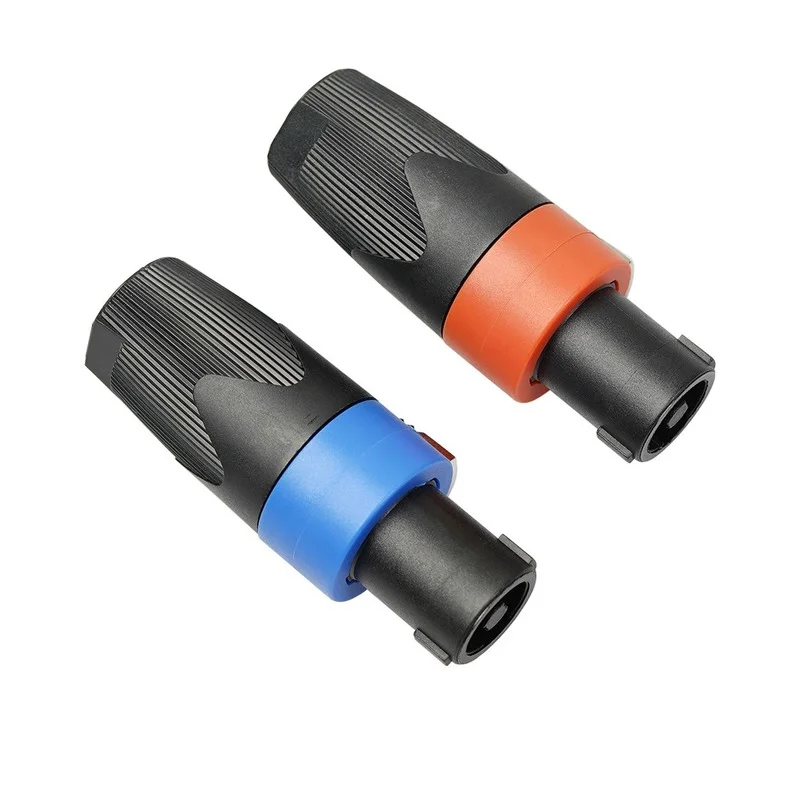 

1pcs 4-pin SPEAKON Professional Speaker Audio NL4FC Ohm Plug ABS Shell Blue Orange Speaker Link Plug 4-pin Plug