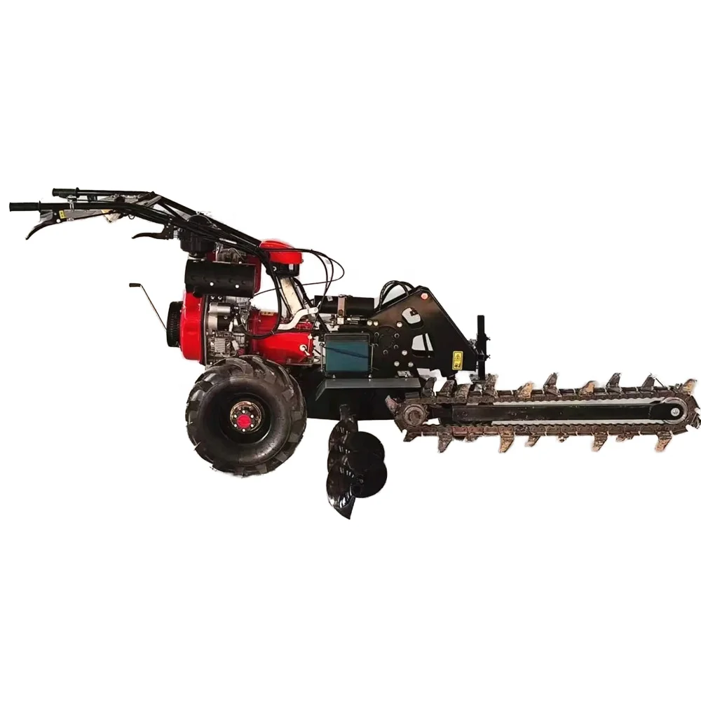 Самоходная колесная тяга 12HP 15HP Дизельный двигатель Асфальтовый траншейпер