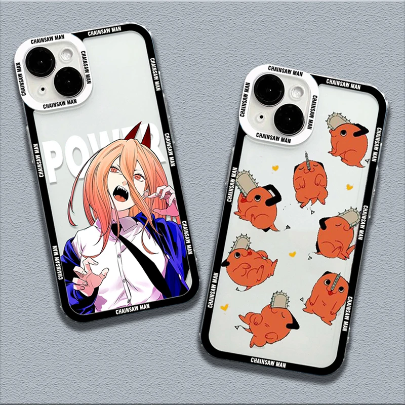 

Cartoon Anime Chainsaw Man Clear Phone Case For Samsung Galaxy S23 Ultra 5G S22 Plus S21 S20 FE Note 20 Shockproof Soft Cover