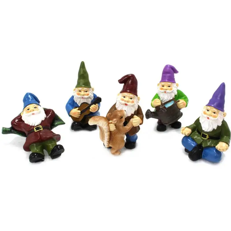 

Pcs Fairy Garden Miniatures Gnome Mini Cute Dwarf Figurines Flowerpot Dwarf Decorations For Lawn Garden Ornament Resin Supplies