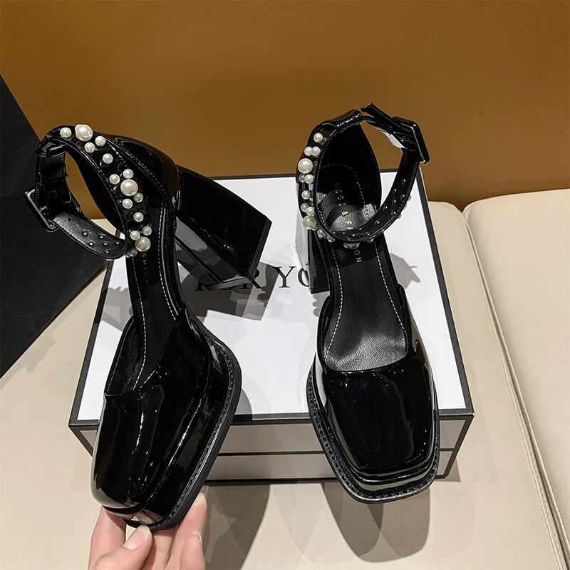

High Heels Sandals Thick Lolita Mary Janes Women Luxury Brand 2022 Summer New Sexy Pumps Designer Women Shoes Mujer Zapatos