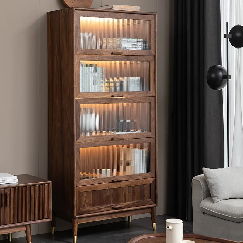 

Мебель для гостиной комнаты, книжные полки, роскошные книжные шкафы из искусственной кожи, для хранения и хранения, ТВ-салоны ручной работы из массива дерева