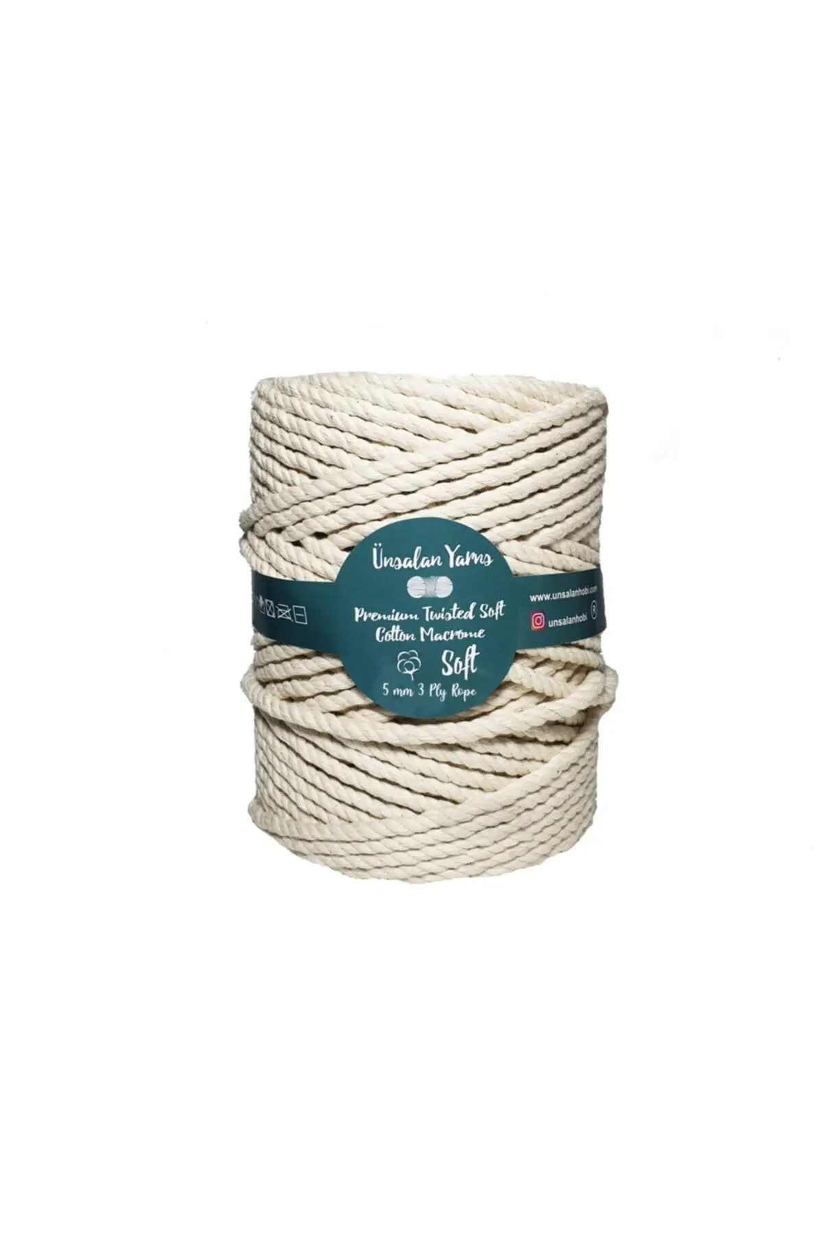 

Swing Rope Hammock And Macrame Rope 5mm 3 Twist One-Piece Coil + 1 Kilogram Cotton 250 + Ecru 50-99m