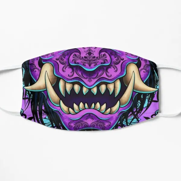 

Pastel Goth Oni Flat Printing Face Mask Cute Washable Cartoon Cosplay Haze Dustproof Mouth Accessories Reusable Beauty Breath