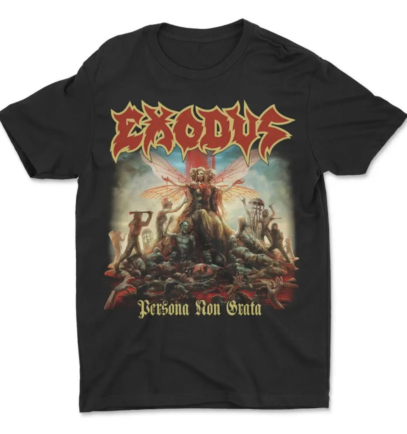 Редкая экзодусная лента хлопковая черная футболка S 2345XL