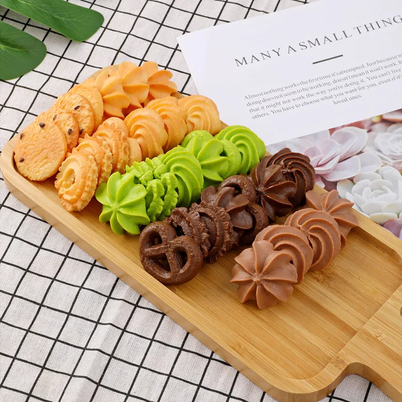 

Pvc Simulation Biscuit Mini Cookies Pretend Food Dollhouse Decoration Kitchen Play Toy Accessories Play Home Oven Baked Dessert
