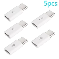 5 pcs exquisite small micro to usb c type c usb 3 1 data charging adapter convenient general for smart product 2 colors