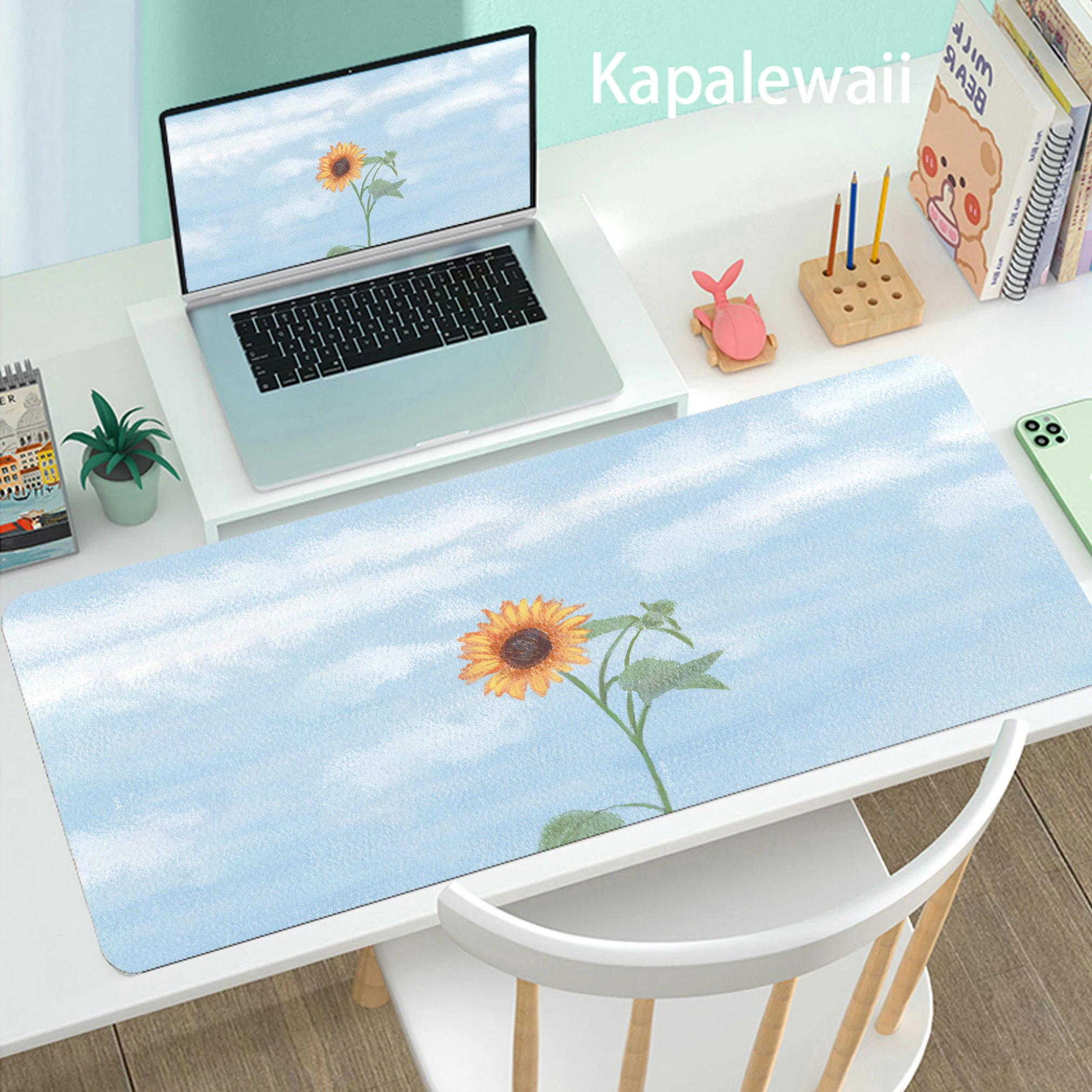 

Computer Mouse Pad 80x30 Large Gaming Mousepad XXL Desk Mause Mat Keyboard Mouse Carpet Home Offices Accessories For Sunflower