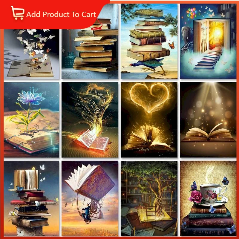 

Oil Paint By Numbers Kits Books Scenery Painting By Numbers On Canvas Frameless 60x75cm Draw Painting DIY Home Decor