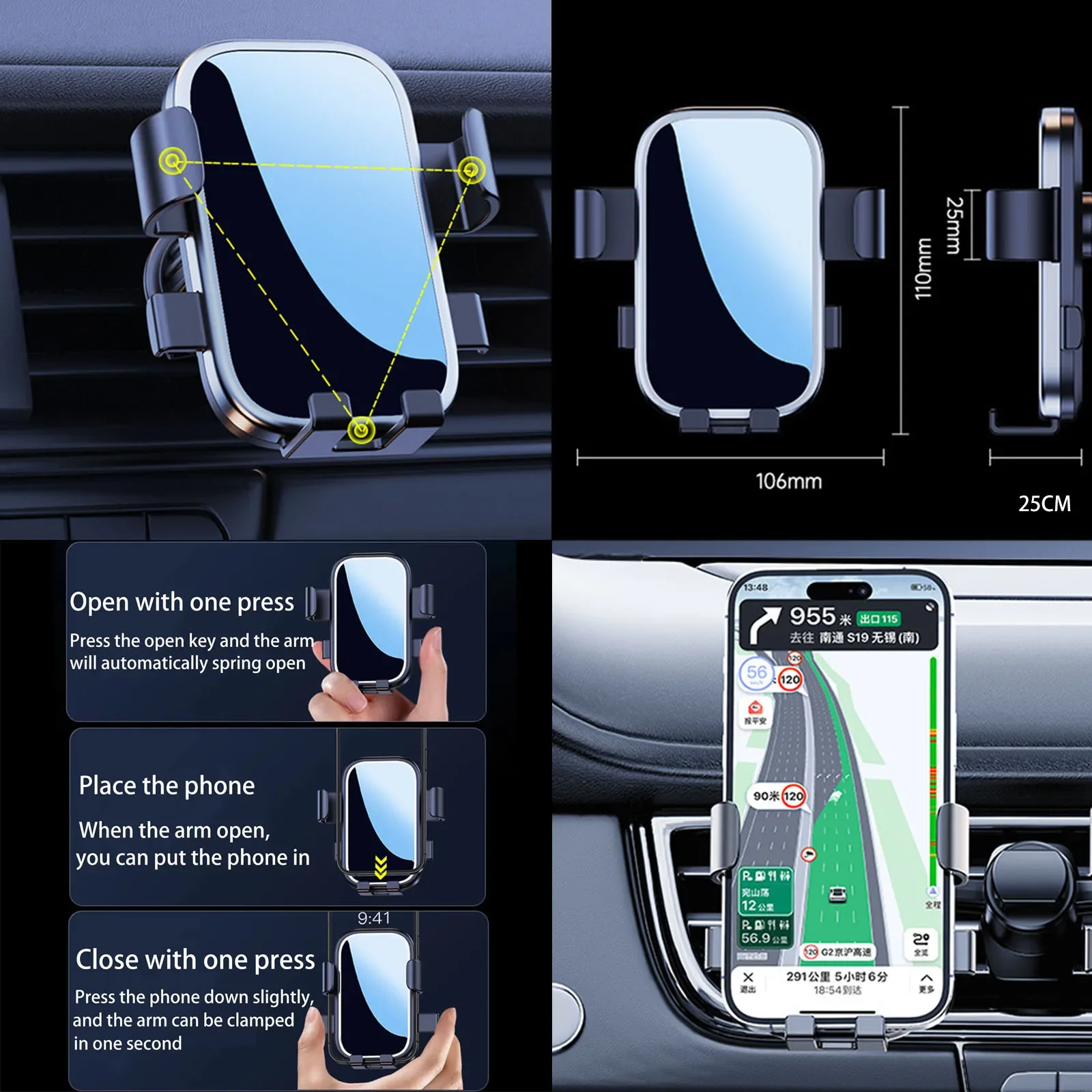 Фото Держатель для телефона с креплением на экран для Renault Arkana XM3 2020-2026, автомобильные аксессуары №4