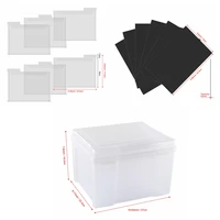 transparent plastic envelopes double sided strong magnetic sheets clear craft storage box with 6 tabbed dividers for small dies