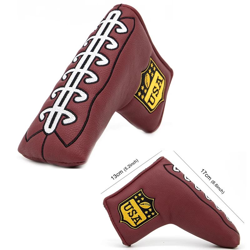 

High-end Magnet Closed Golf Club Putter Headcover Milled Collection Pu Leather Sports Golf Club Accessories Equipment