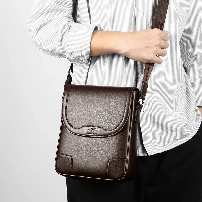 Мужская сумка-кенгуру из искусственной кожи