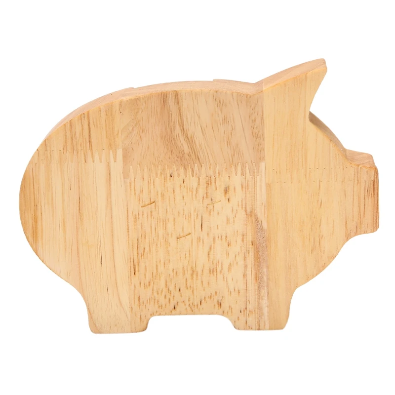 Свинья копилка креативная мультяшная сосновая прозрачное украшение ремесла