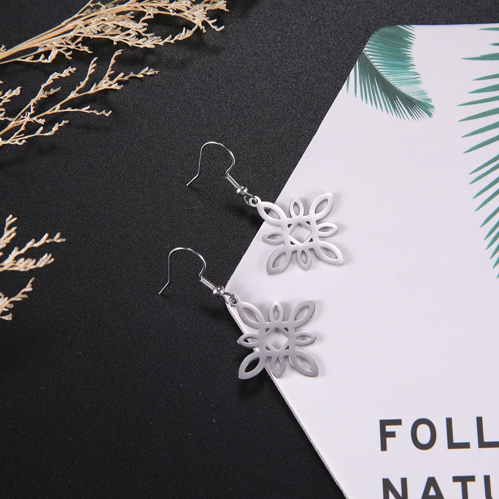 Висячие серьги в кельтском стиле с узелком для женщин геометрический крест из