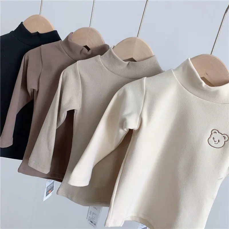 

Детская теплая флисовая Водолазка с длинным рукавом, на осень/зиму