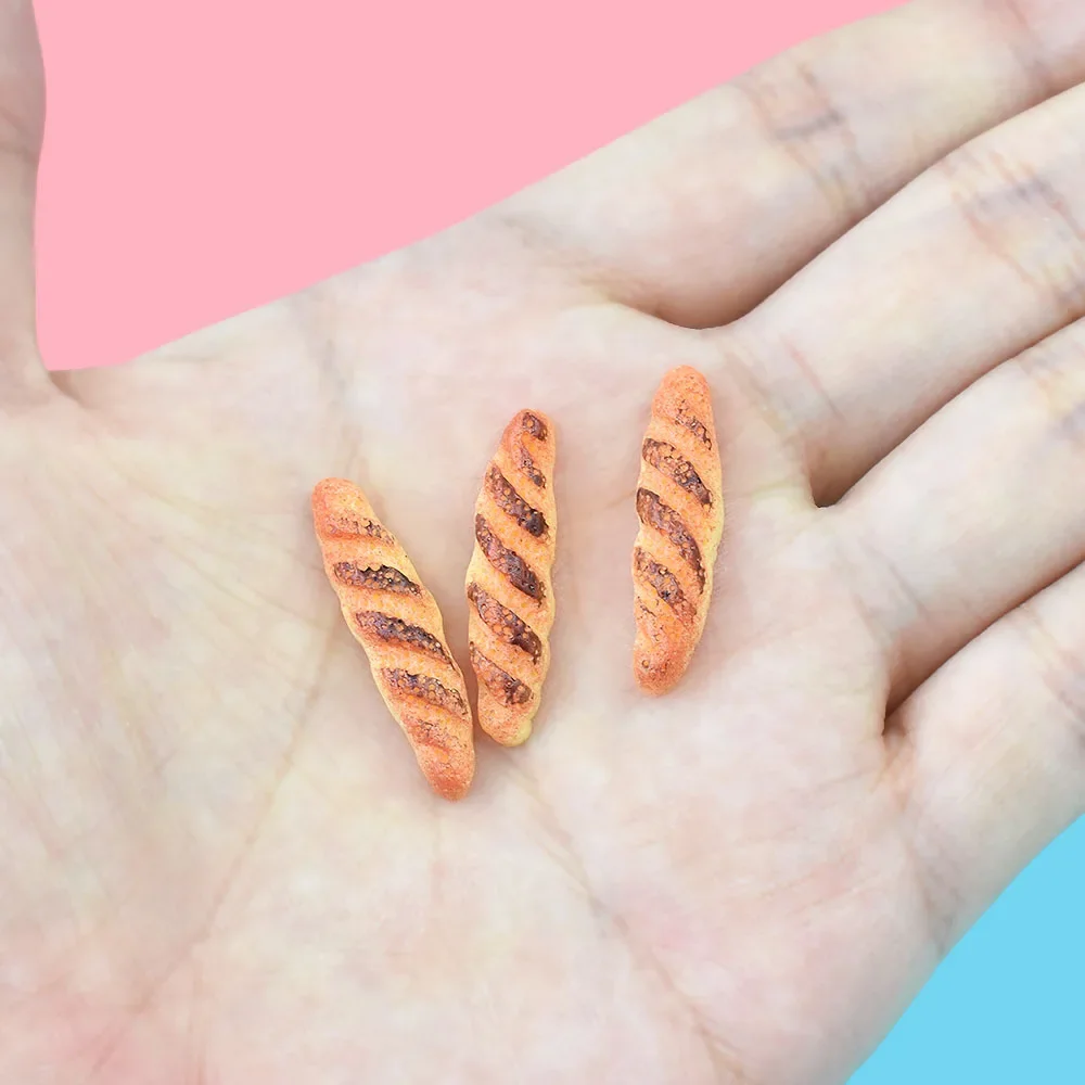 Миниатюрный хлеб из смолы 1:12 5 шт