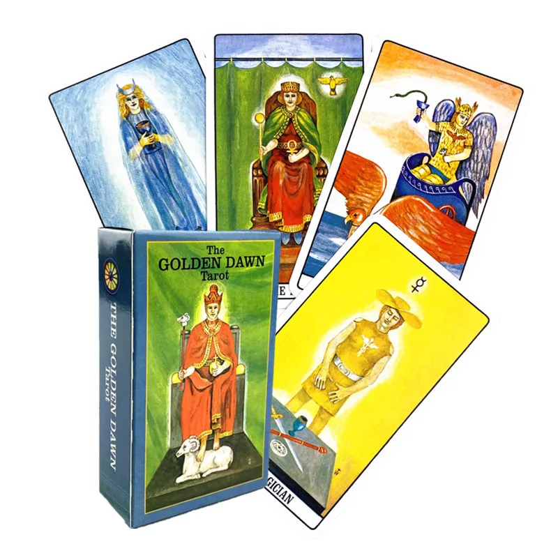 

Golden Dawn Tarot Deck Oracle Cards Entertainment Occult Card Game for Fate Divination Tarot Card Games