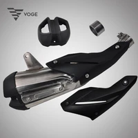 motorcycle lx500r exhaust pipe muffler rear section tail cover decorative cover graphite ring apply for loncin voge