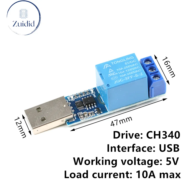 

LCUS-1 USB Serial Port Control Relay Module CH340 Overcurrent Protection Electronic Converter Intelligent Control USB Switch