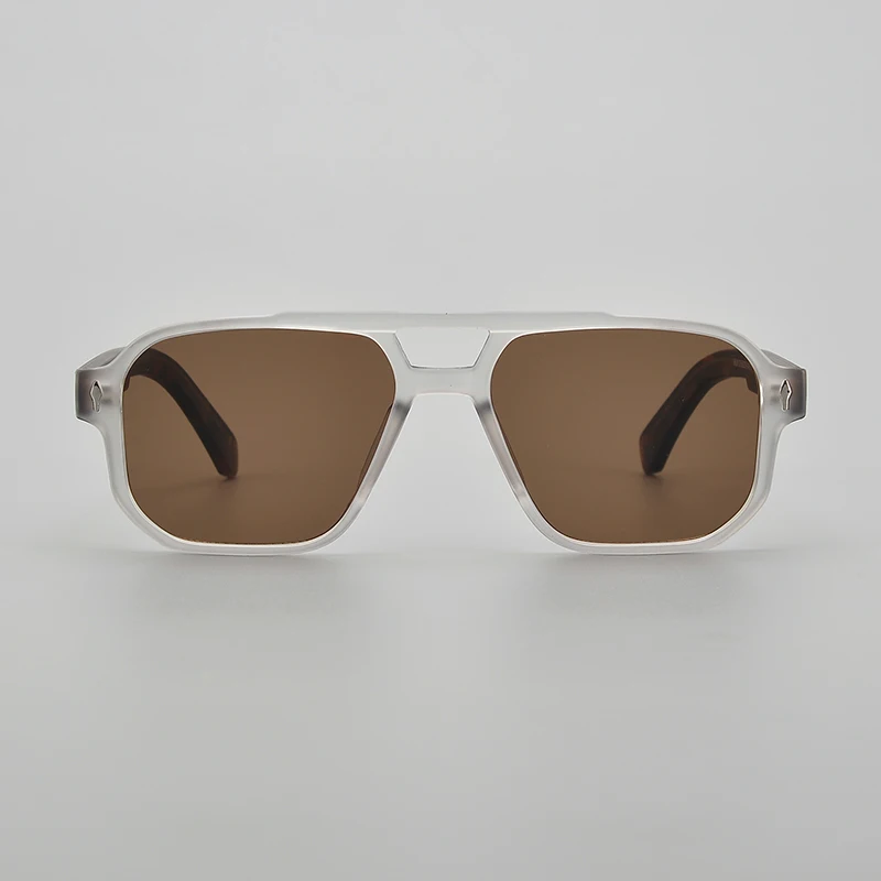 Модные солнцезащитные очки в большой квадратной оправе стиле ретро UV400 нишевые