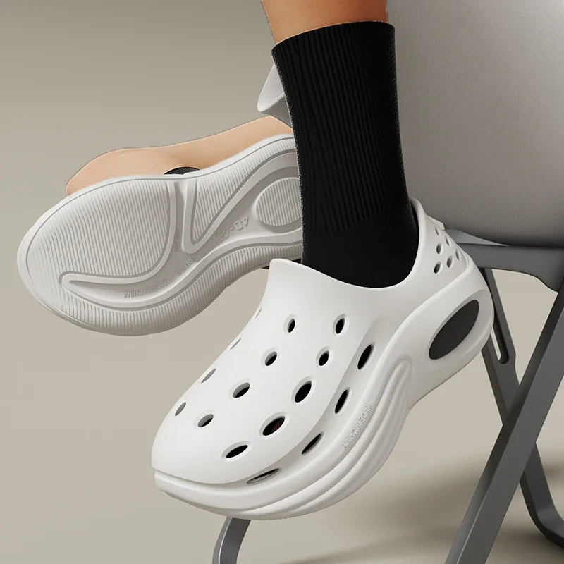 Сандалии унисекс с запахом Нескользящие шлепанцы на платформе пляжная обувь для