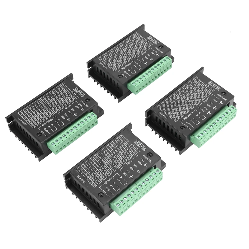 

4 Pack TB6600 4A 9-42V Stepper Motor Driver CNC Controller, Stepper Motor Driver Nema Tb6600 Single Axes Two Phase Hybrid Steppe