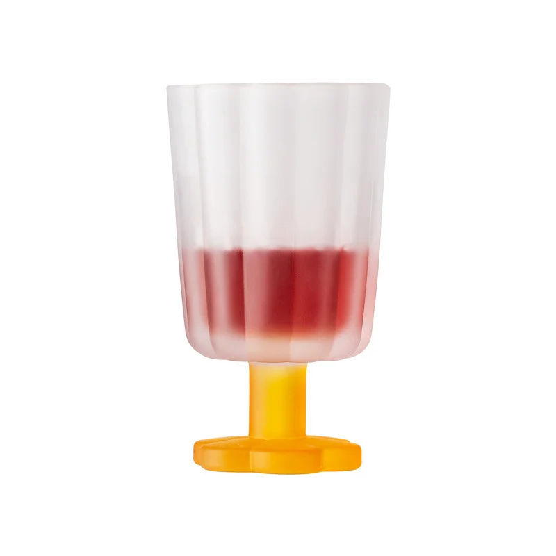 

Colored Heat-resistant Glass Frosted Ice Cream Short-legged Cold Drink Glass Home Decoration Ornaments