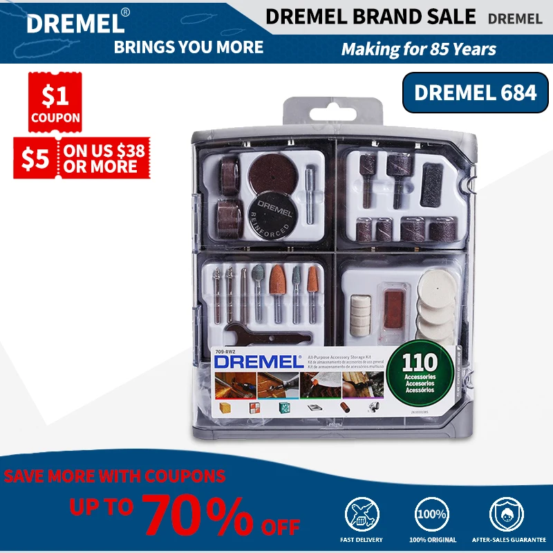 

Набор аксессуаров Dremel 709-02 DML70902, 110 шт.