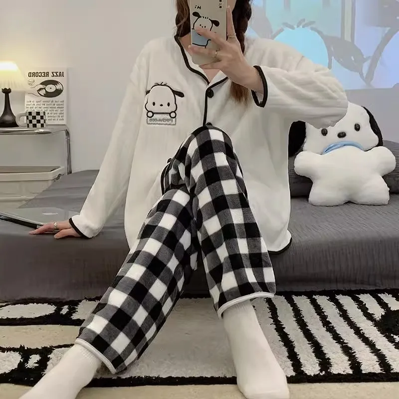 Sanrio Pacha собака зимняя новая пижама женская милая мультяшная утолщенная