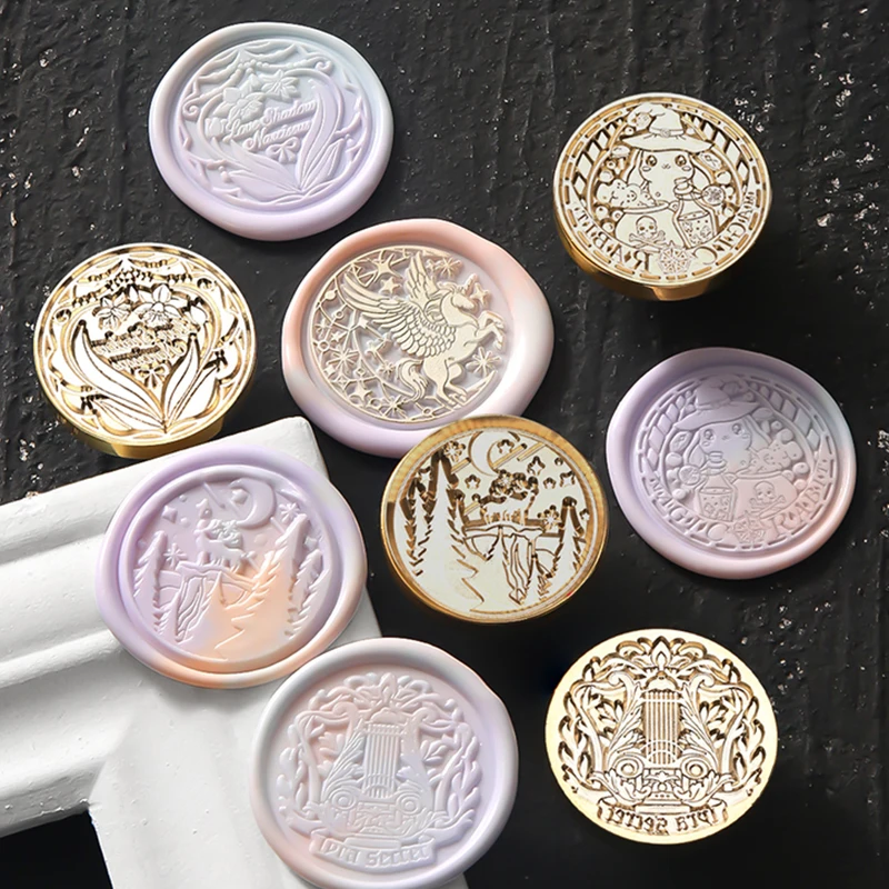 

30mm Fire Paint Wax Seal Stamp Unicorn Rabbit Stamp Head Hand Seal Stamp Head Card Envelope Wedding Invitation Gift Packaging