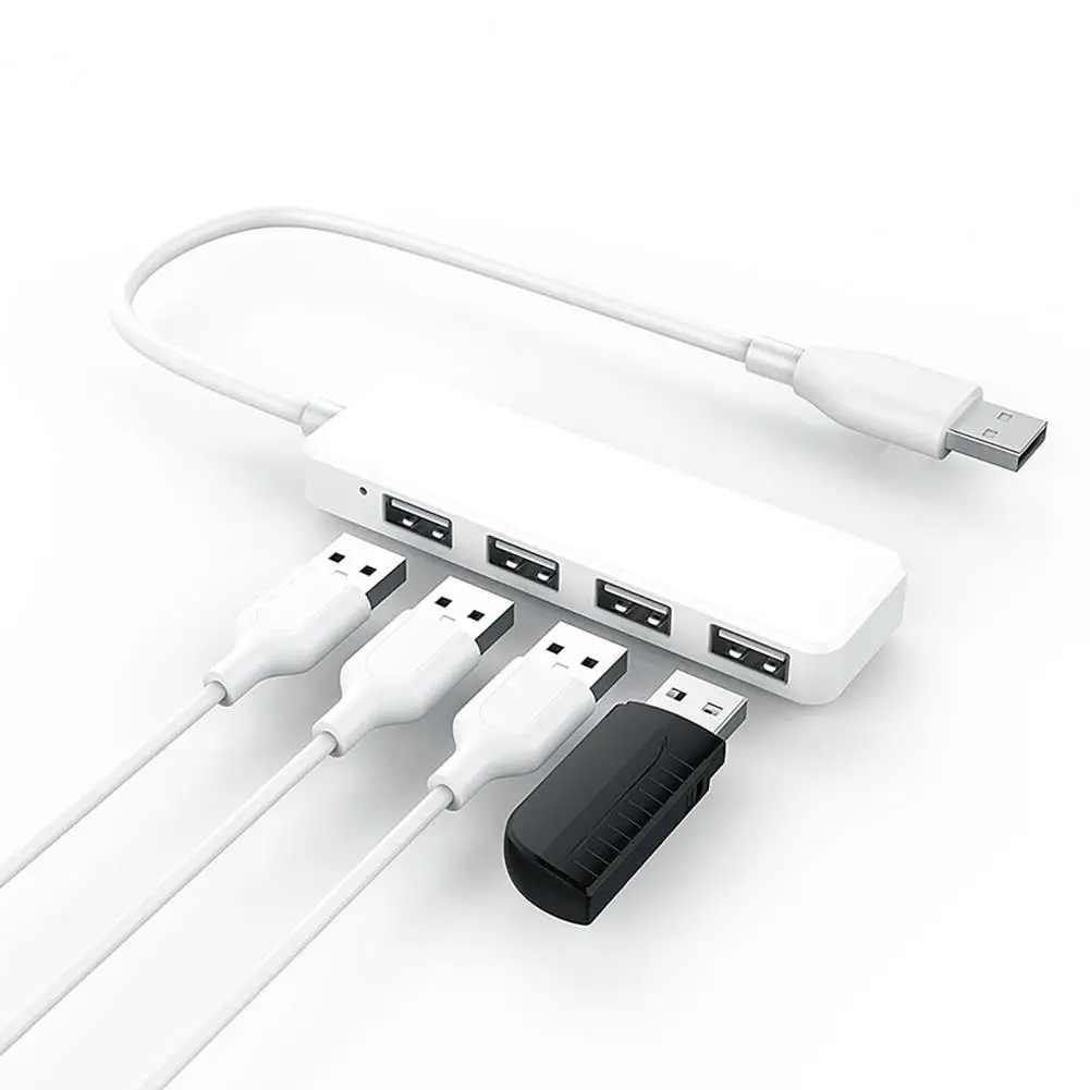 

Док-станция быстрая передача Plug and Play ультратонкий 4 в 1 USB2.0 разделитель кабеля USB-Хаба для компьютера