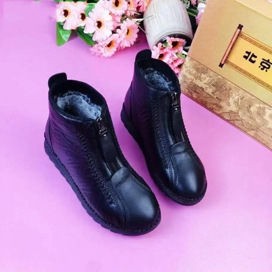 

Winter Women's Boots Fashion Short Sneakers Bare Sports Shoes Outdoor Leisure Snow Sport Soft Sole Comfortable Warm Mom Running