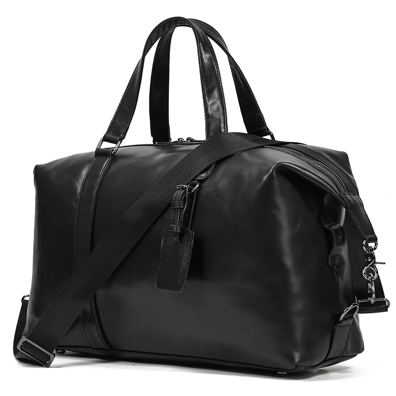 Short Business Trip Business Hand Luggage Bag Genuine Leather Men Travel Bag Men's Luxury Design Travel Handbags Cowhide Gym Bag