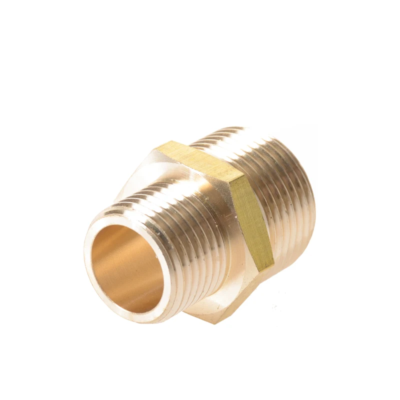 Латунный штуцер для труб с шестигранной головкой 1/8 дюйма 1/4 3/8 1/2 3/4 1 дюйм стандарт