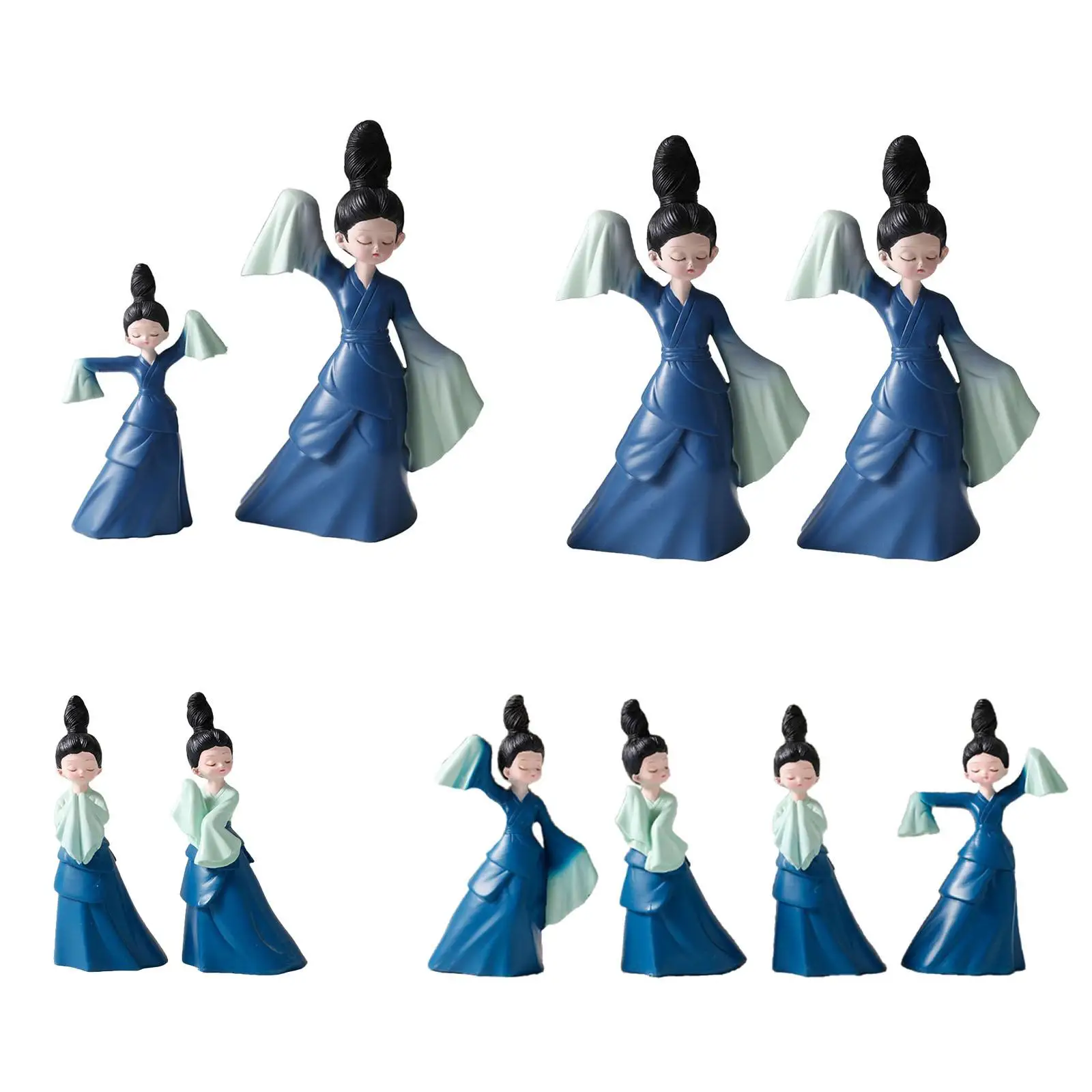 

Resin Lady Dancer Statue Figure Ornament for Table Bookshelf Collectibles