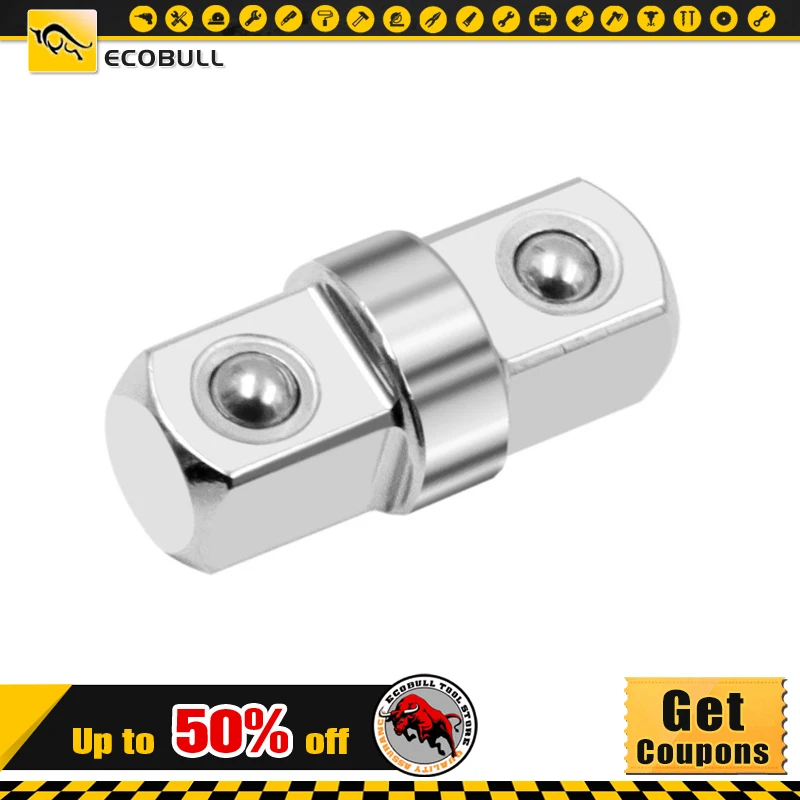 

1pc Multipurpose 3/8 Inch Socket Conversion Connector Practical Double-headed Outer Square Conversion Socket